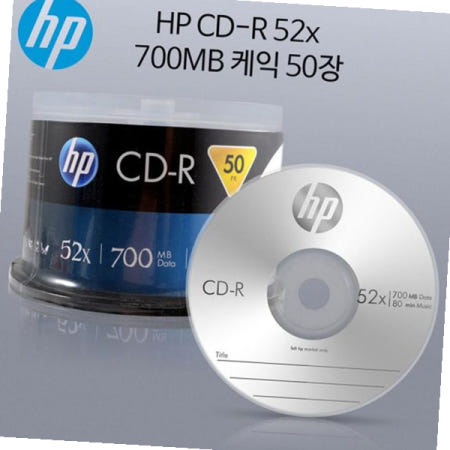 hp CDRW HP Media CD-R 케익 케이스) 52x 700MB (50p