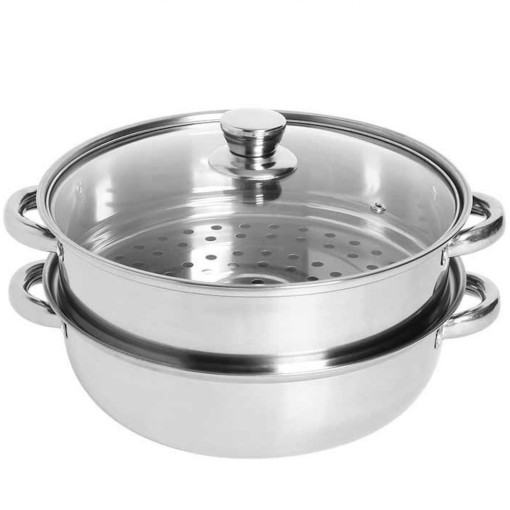 2in1 찜솥 28cm 인덕션 스텐 대형 IH 멀티 찜통 야채 생선 조개 만두 - 상세 이미지 2
