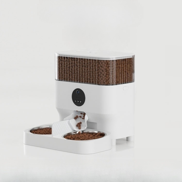 멀티 고양이 자동급식기 시간 정량 셋팅가능 투명 사료통 5L 대용량 원격감시 카메라 - 상세 이미지 2
