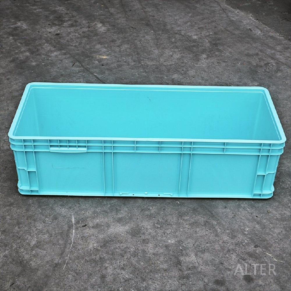플라스틱 공구함 긴상자 물류 이동식 수납함 자재 800x600x230mm PP 회색 - 상세 이미지 2