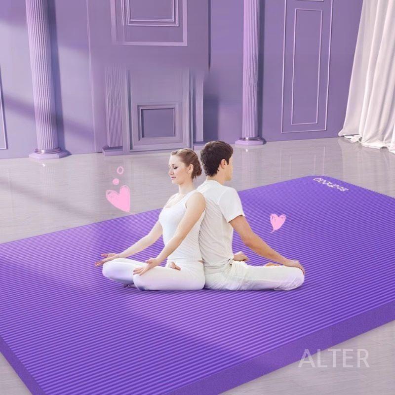 대형 요가매트 2인용 웨이트 와이드 스포츠 트레이닝 핑크+가방 185x80cm 10mm - 상세 이미지 3