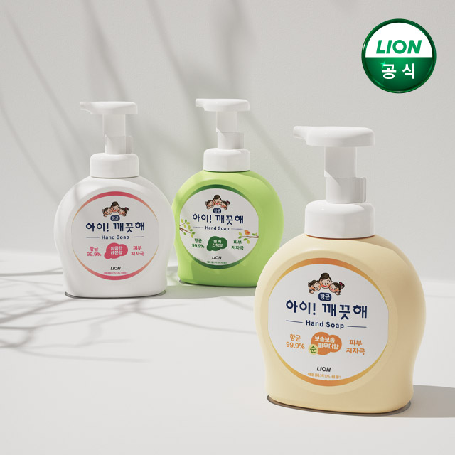 아이깨끗해 핸드워시 490ml 본품+450ml 리필 4개 대표 이미지