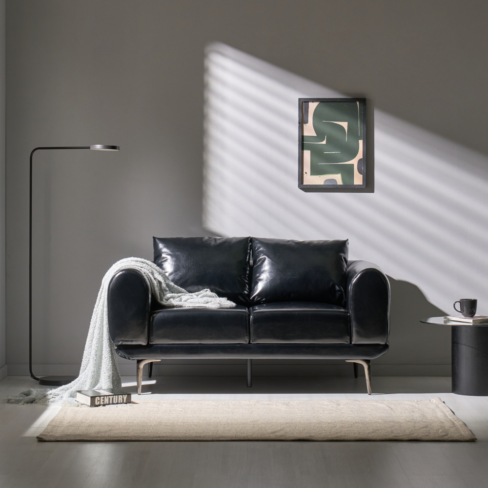 픽스앤룸 라운 PU가죽 소파 1인 2인 3인 거실소파