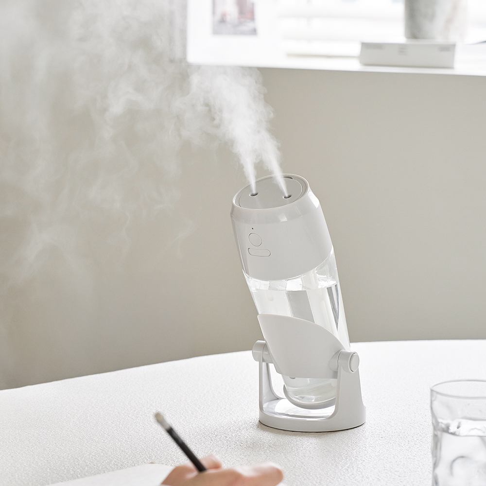 프롬비 더블미스트 진동자 교체형 유리 글래스 듀얼 미니 탁상용 무선가습기 FG280