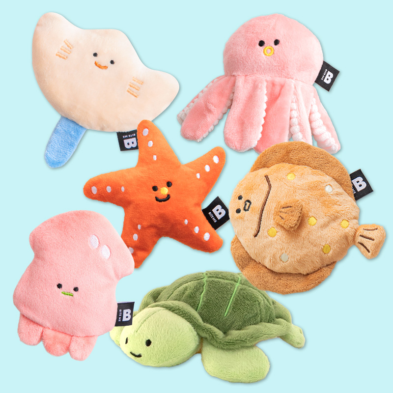 바잇미 바다친구들 삑삑 장난감 세트 강아지 노즈워크 제품 이미지