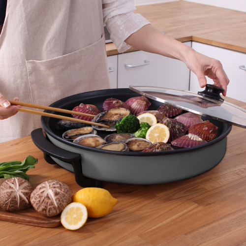 대형 원형 전기 후라이팬 명절 잔치팬 전부치는 피자팬