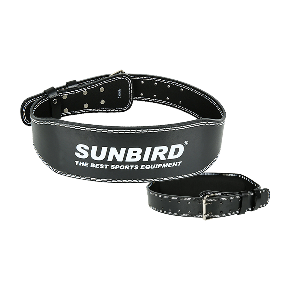SUNBIRD 피트니스 역도 버클벨트 브라운 - 상품 이미지