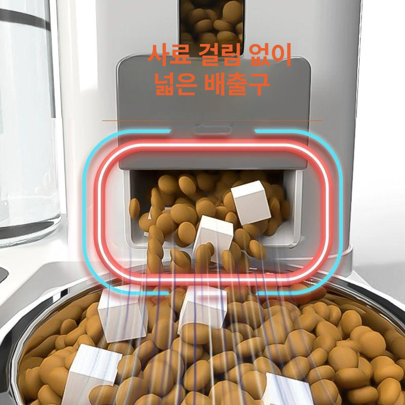 고양이 강아지 사료 물 디스펜서 급식기 세트 1단계 두꺼운 고급 그레이