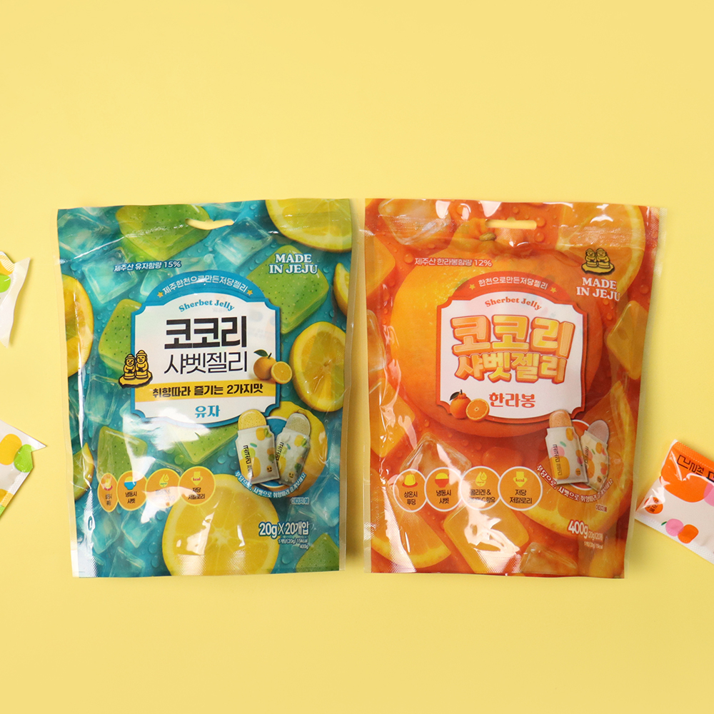 1+1 제주 코코리 샤벳젤리 유자 한라봉 파우치형 제주도특산품 저당젤리 - 상세 이미지 2