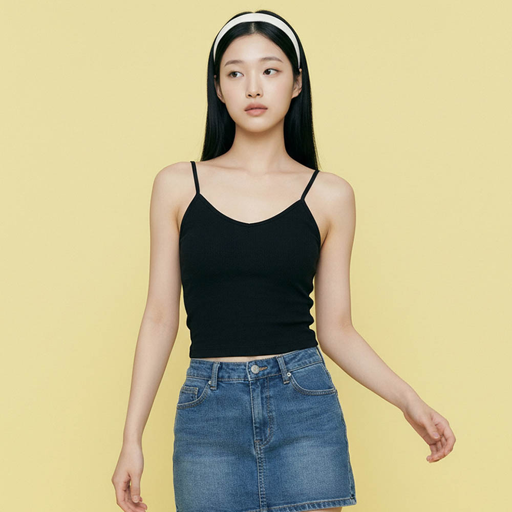 러닝 캐미솔 캡내장 심리스 크롭 브라탑 슬리브리스 나시 브라캐미솔 이미지 7