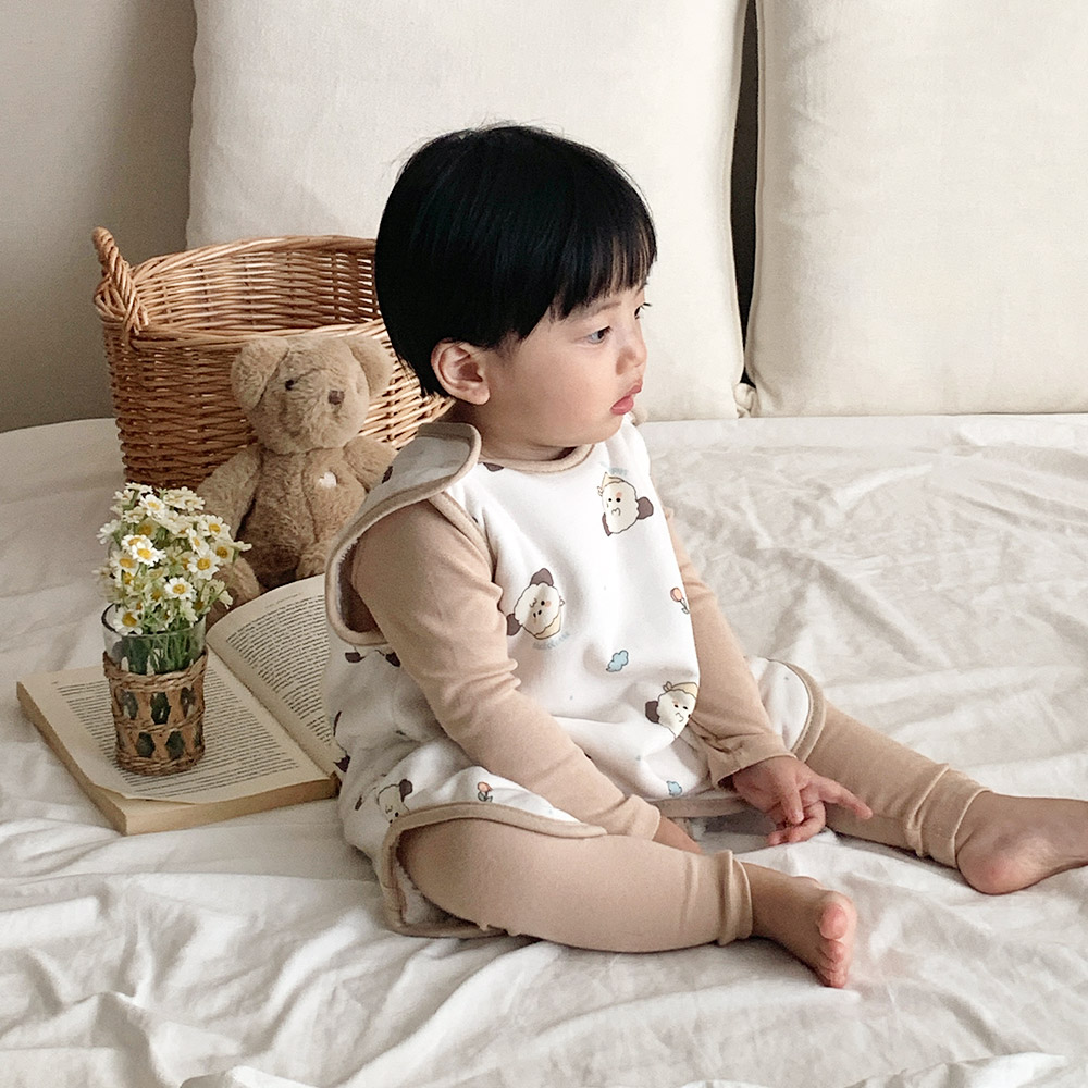 마롤로뜨 빌리지 아기 수면조끼 극세사 아기내의 실내복 신생아 벨보아 유아잠옷 보온 마뭉이 - 상세 이미지 2