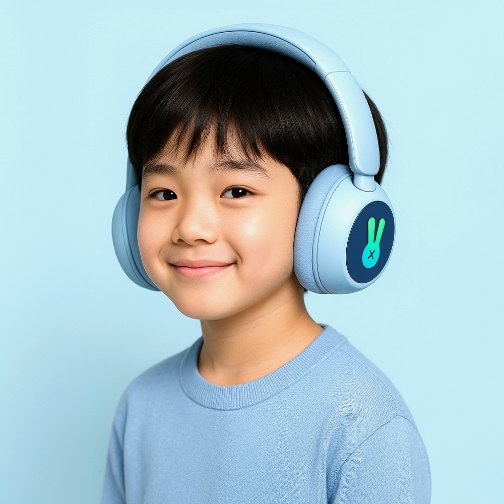 키즈 헤드폰 디알고 유아 청력보호 무선 블루투스 헤드셋 초등학생 가벼운 파우치 포함 - 상세 이미지 2