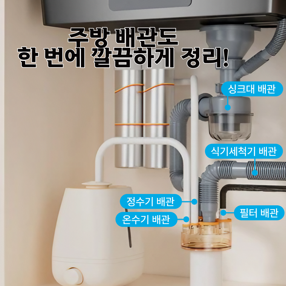 세탁기 배수구트랩 건조기 베란다 세탁실 하수구트랩 연결 배수관덮개 냄새제거 역류방지캡 이미지 7