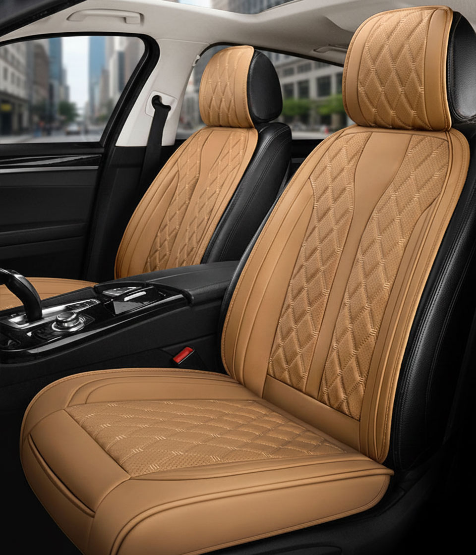 제니븐 자동차시트커버 차량용 방석 보호매트 가죽 교체 카시트 SF-6801 앞좌석1P