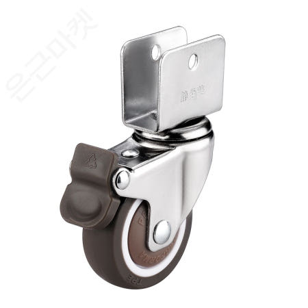 [해외]회전 휠 식탁 바퀴 서랍장 1인치클립16mm(브레이크포함4개)