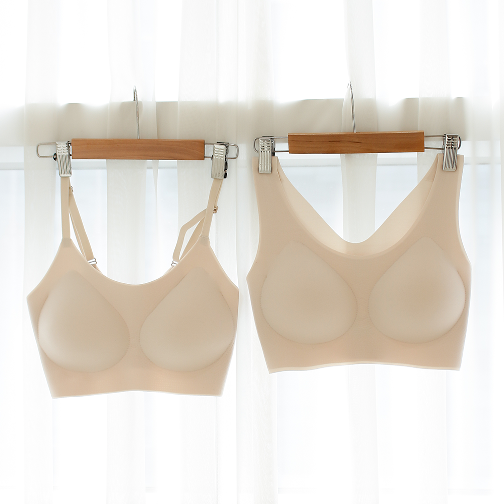 완전부착 패드 일체형 이지 심리스브라 노와이어 (끈형,베이직형) 제품 이미지