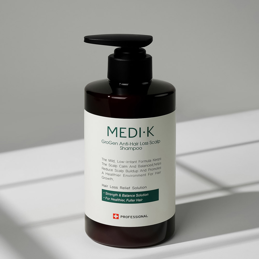 약국입점 메디케이 그로젠 탈모샴푸 500ml 탈모완화 기능성 모발보호 특허 두피케어 풍성한 정수리 M자 관리 - 상세 이미지 2
