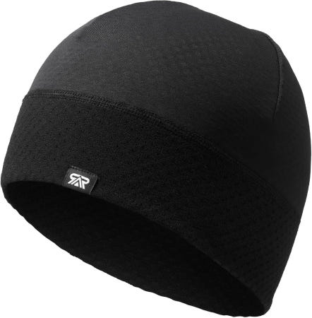[해외]롱롱 웜 컴포트 비니 모자 - 헬멧 라이너 겨울 소프트 사이클링 캡 가벼운 스컬 Black