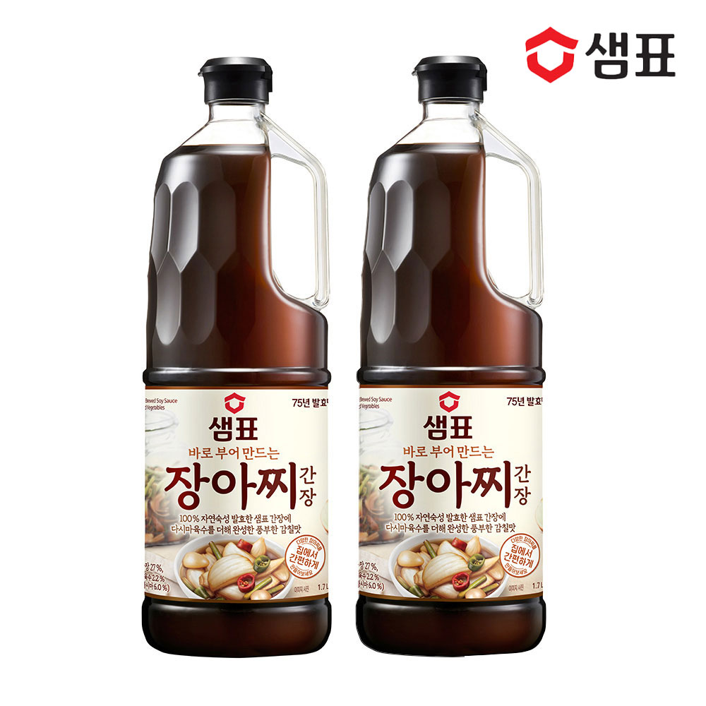샘표 장아찌 간장 1.7L x2개 - 상품 이미지