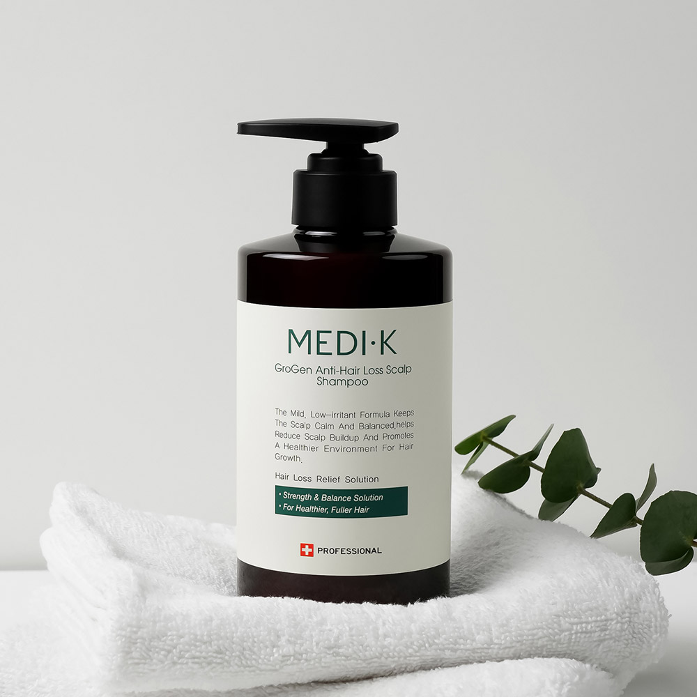 약국입점 메디케이 그로젠 탈모샴푸 500ml 탈모완화 기능성 모발보호 특허 두피케어 풍성한 정수리 M자 관리 - 상세 이미지 3