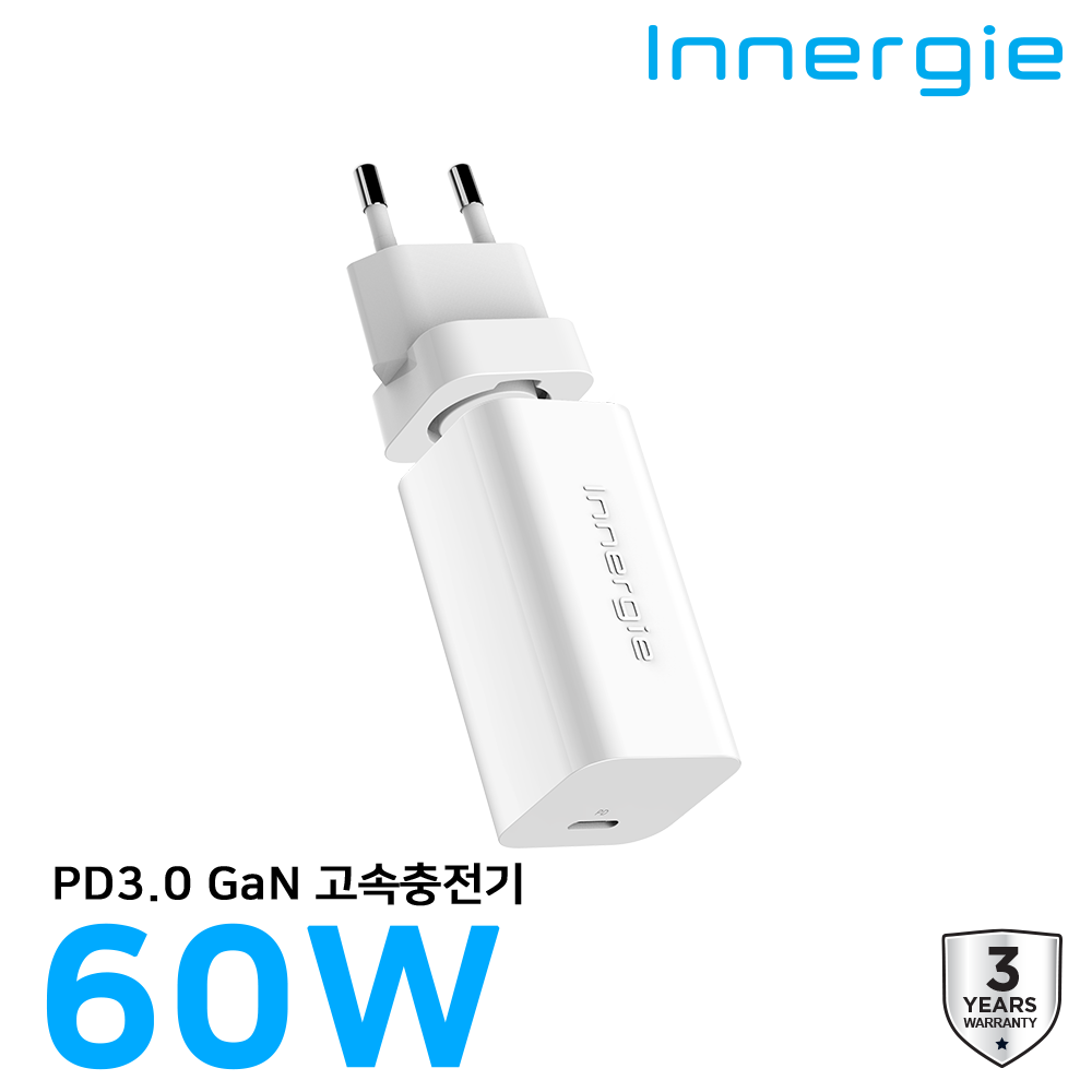 델타 이너지 C6 GaN 60W PD3.0 C타입 고속 충전기 - 상품 이미지