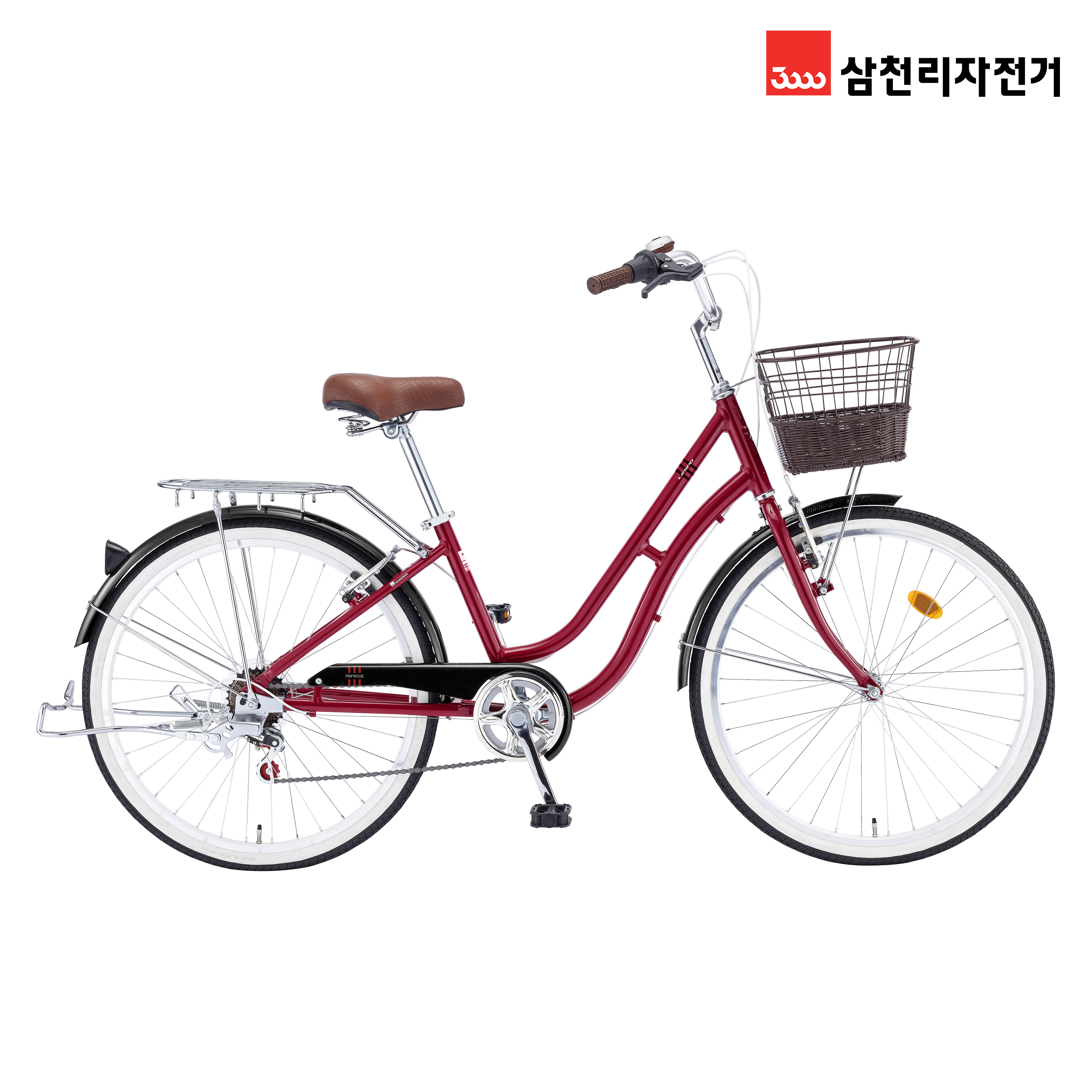 2025 삼천리 26 프림로즈 7단 - 100% 조립 클래식 디자인 여성 바구니 생활자전거 - 상세 이미지 4