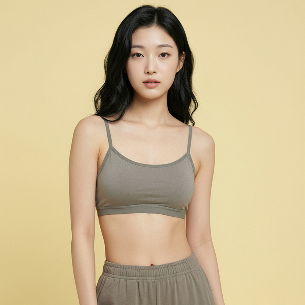 여성 모달 브라캡 나시 브라탑 노와이어 캡내장 일체형 민소매 캐미솔 빅사이즈 이미지 2