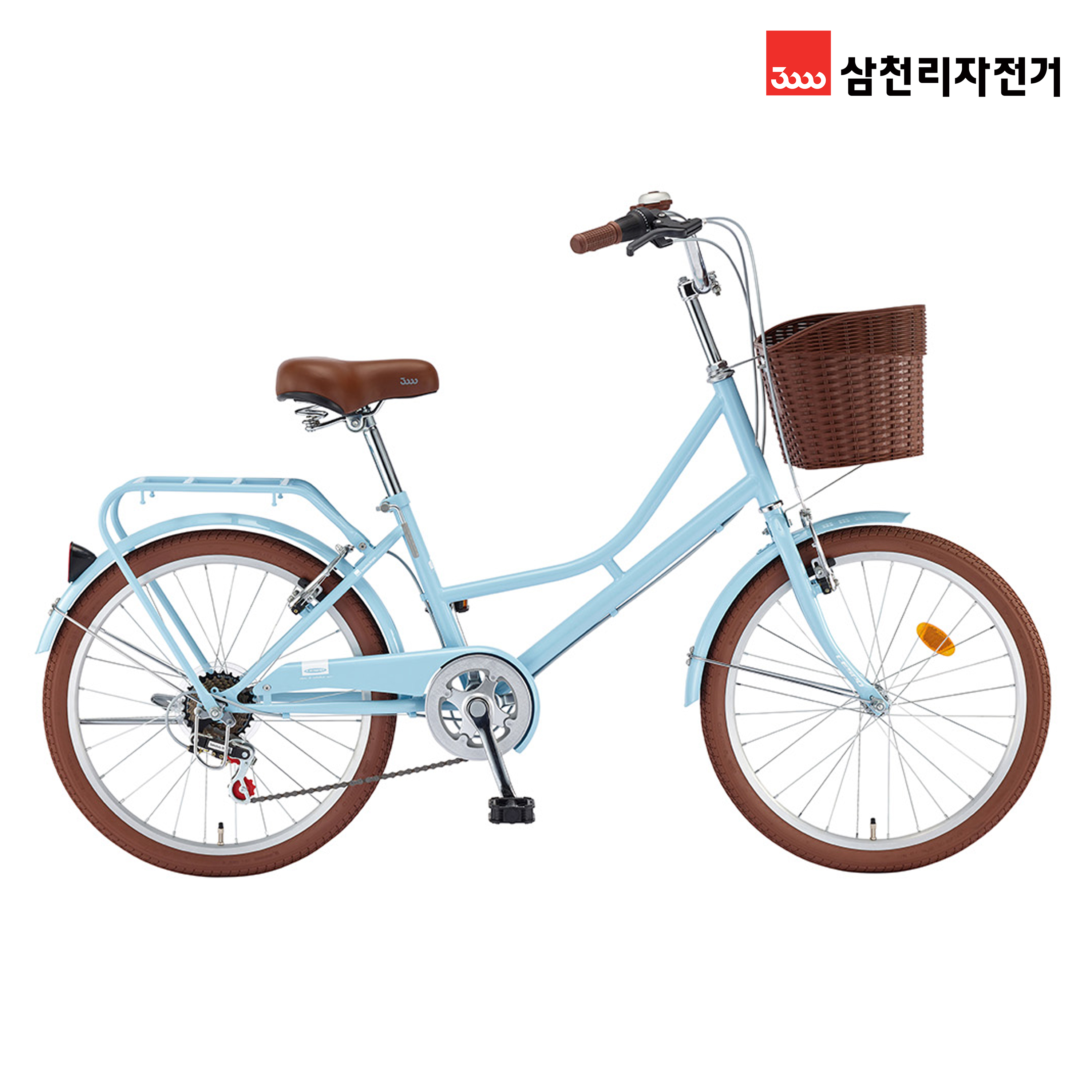 2025 삼천리 22 선데이 7단 - 100% 조립 클래식 디자인 여성 바구니 생활자전거 - 상세 이미지 3