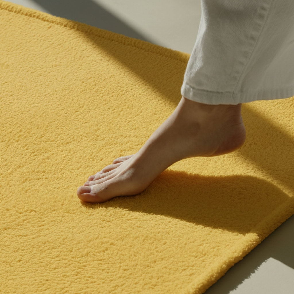 호이데코 코지 단모 러그 워셔블 비타민 옐로우, 50x100