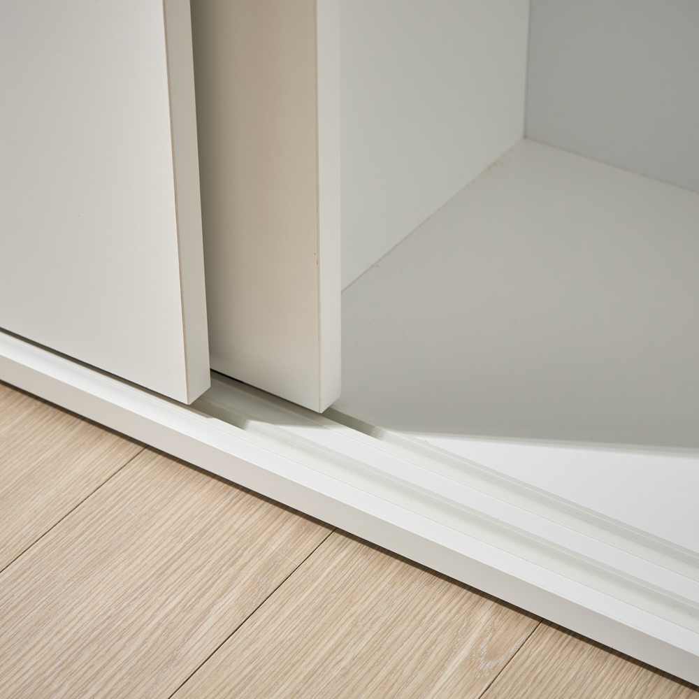 픽스앤룸 라인아트 다용도 거실 틈새 슬라이딩 3단 2도어 수납장 800