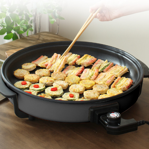 대형 원형 전기 후라이팬 명절 잔치팬 전부치는 피자팬