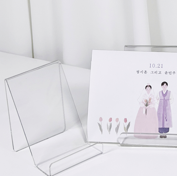 아크릴받침대 카드전시대 엽서거치대 디스플레이스탠드 - 상품 이미지
