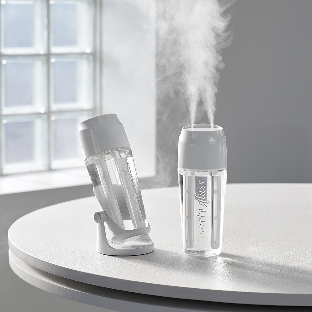 프롬비 더블미스트 진동자 교체형 유리 글래스 듀얼 미니 탁상용 무선가습기 FG280 제품 이미지