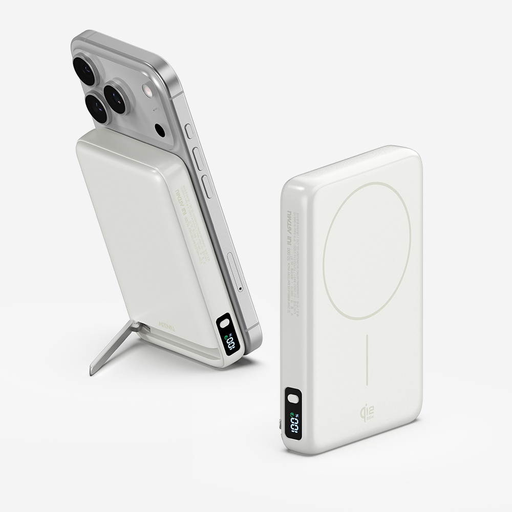 Qi2 25W 맥세이프 초고속 무선 보조배터리 QB610 10000mAh, 화이트 제품 이미지