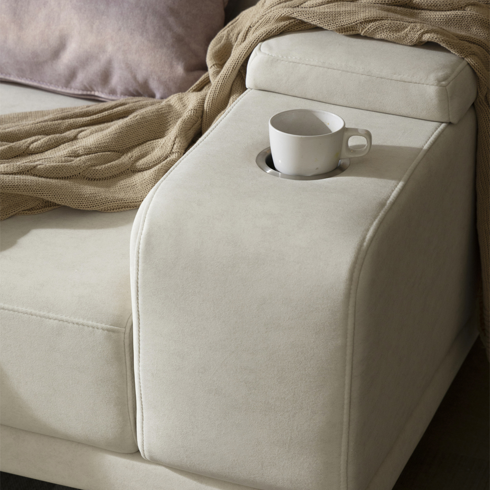 폼엔노바 유니즈 모션 소파 타이보텍스 리클라이너 슬라이딩 무빙 패브릭 쇼파 4인용