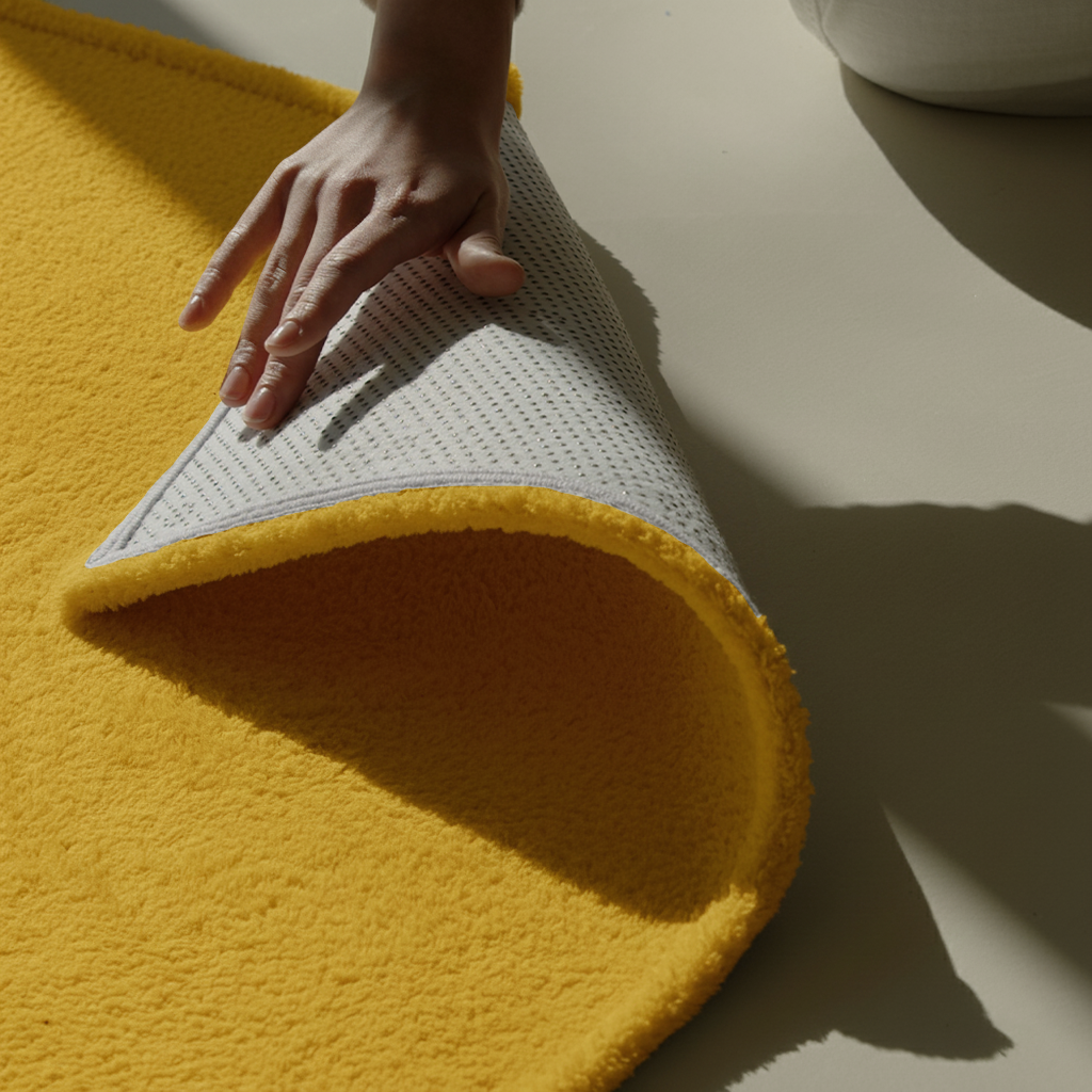 호이데코 코지 단모 러그 워셔블 비타민 옐로우, 50x100