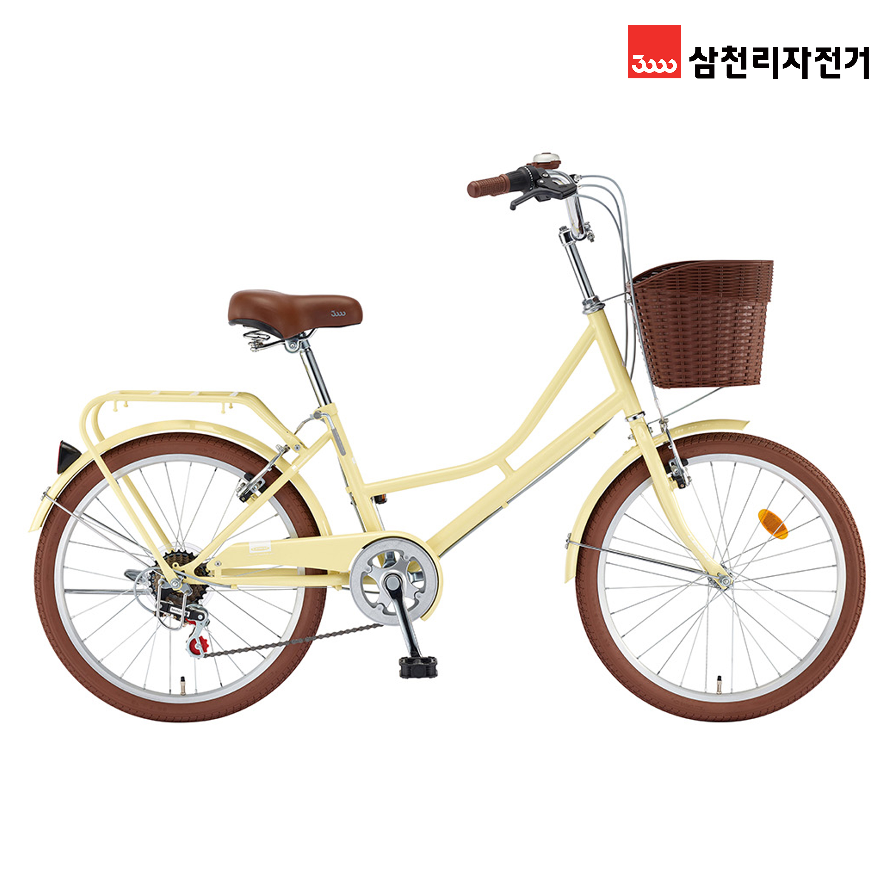 2025 삼천리 22 선데이 7단 - 100% 조립 클래식 디자인 여성 바구니 생활자전거 - 상세 이미지 4