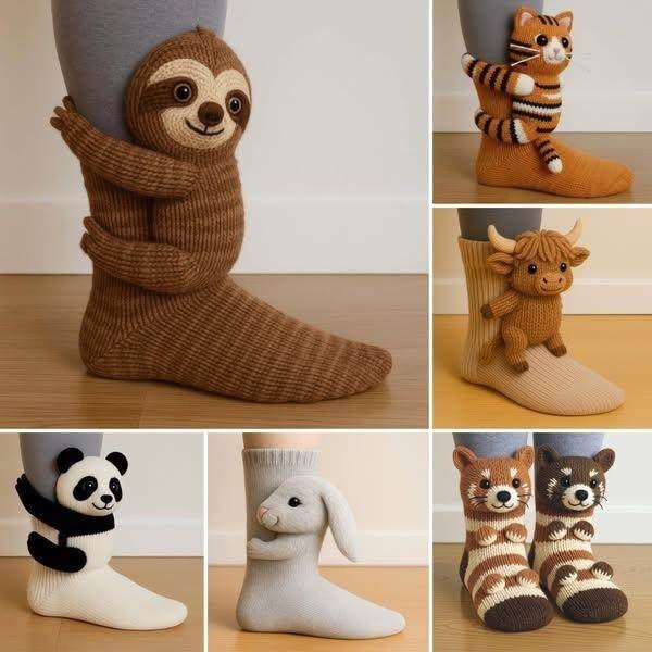 동물 양말 인형 3D 입체 귀여운 토끼 캐릭터 포근한 면혼방 데일리룩 패션포인트 코디템 - 상품 이미지
