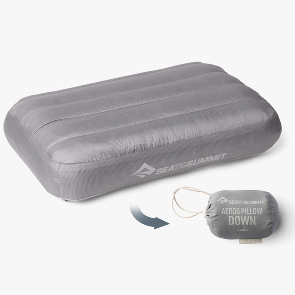 씨투써밋 에어로 필로우 다운 LG 경량 베개 내추럴그레이