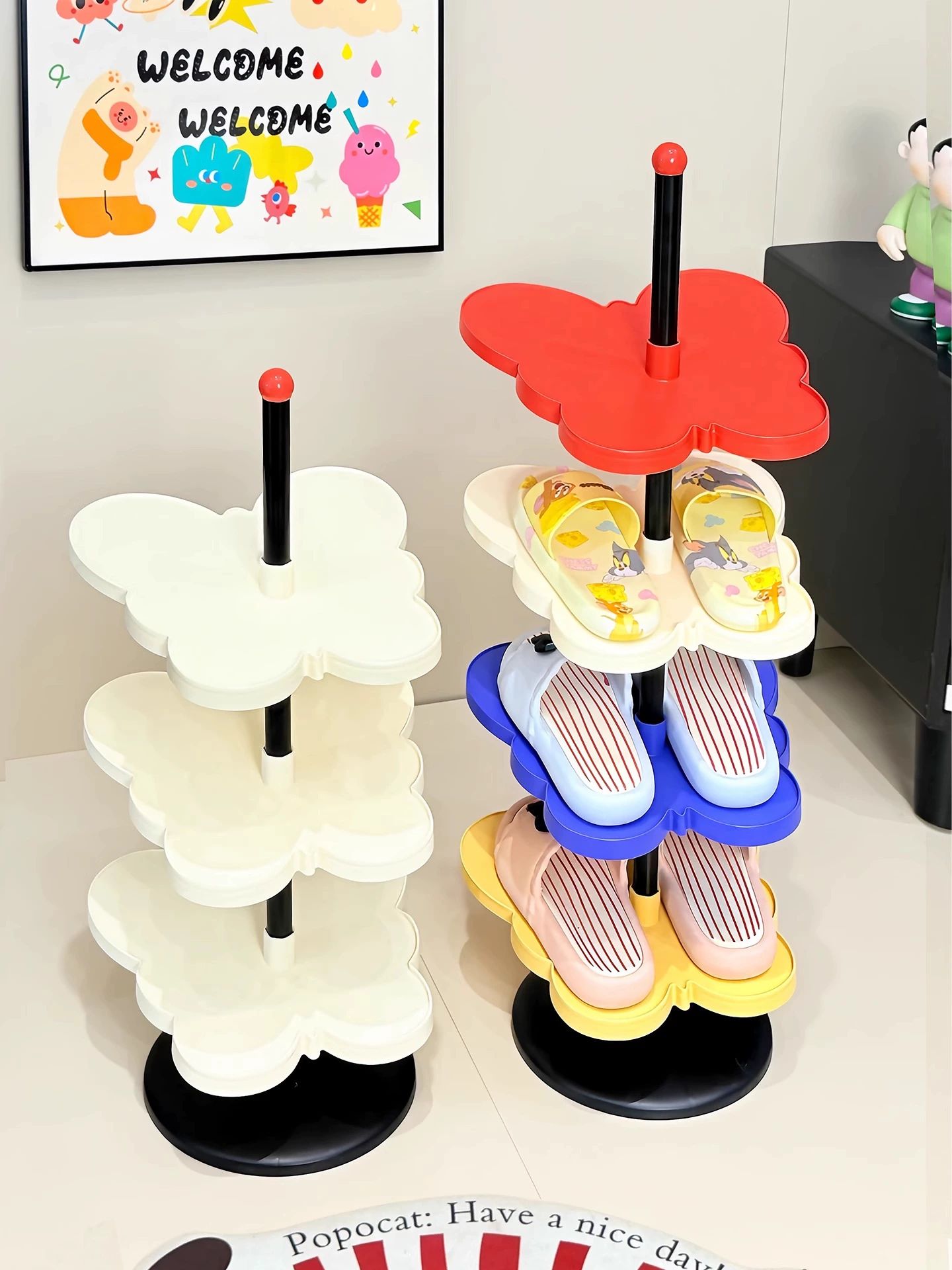 현관 신발장 신발 선반 실내용 정리대 도파민 버터플라이 신발장 2칸 - 상세 이미지 2