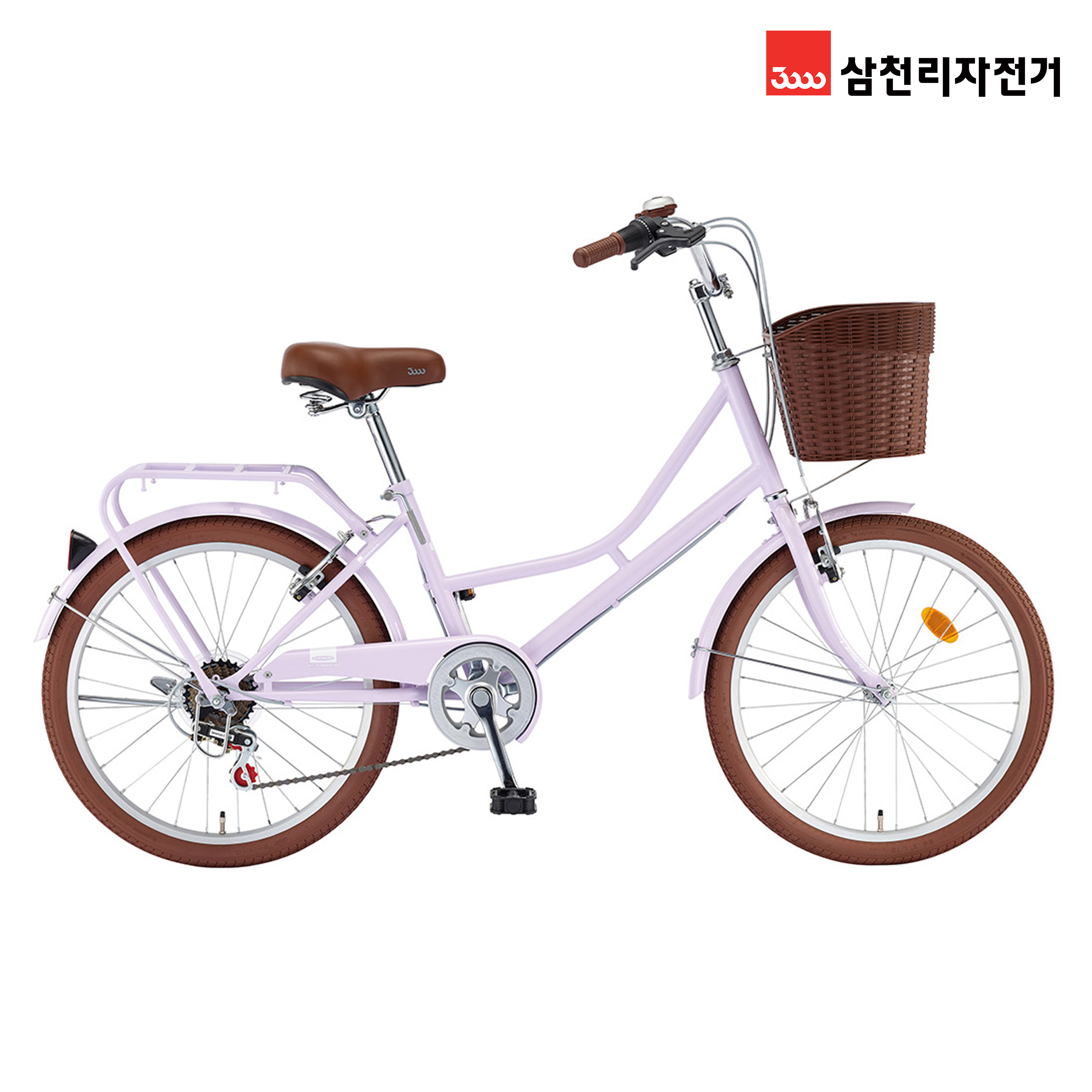2025 삼천리 22 선데이 7단 - 100% 조립 클래식 디자인 여성 바구니 생활자전거 - 상세 이미지 2