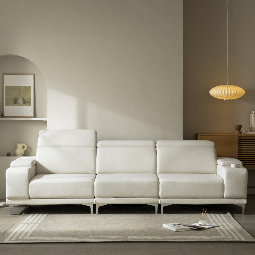 폼엔노바 유니즈 모션 소파 타이보텍스 리클라이너 슬라이딩 무빙 패브릭 쇼파 4인용