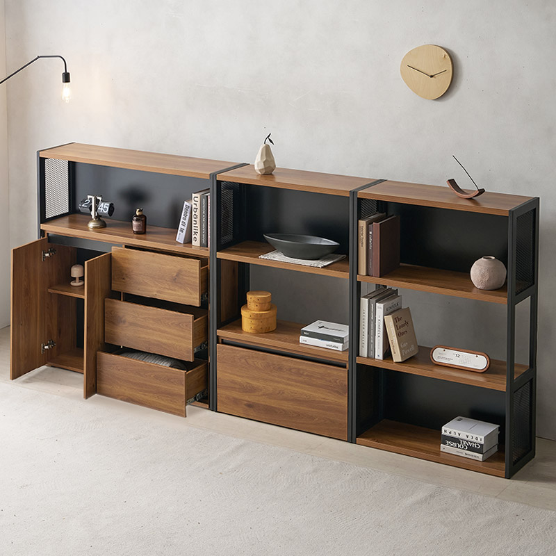 e스마트 스틸 철제 낮은 거실 3단 책장 기본형 600