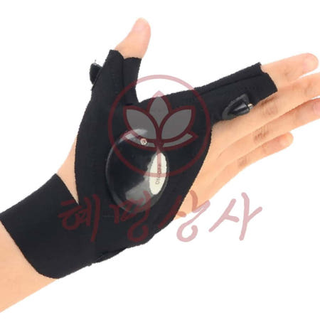 혜명상사 LED랜턴 장갑  레이저장갑 엘이디장갑 밴드형 낚시용장갑 소형손전등