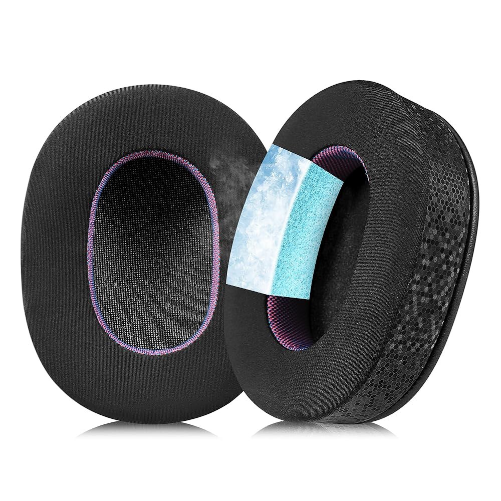 Jomwag Razer Kraken V2 SE용 Magic - 이어패드 젤 교체용 쿠션 Ice 편안한 블랙/퍼플 - 상품 이미지