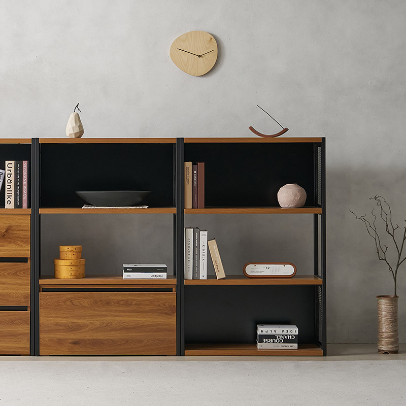 e스마트 스틸 철제 낮은 거실 3단 책장 기본형 600