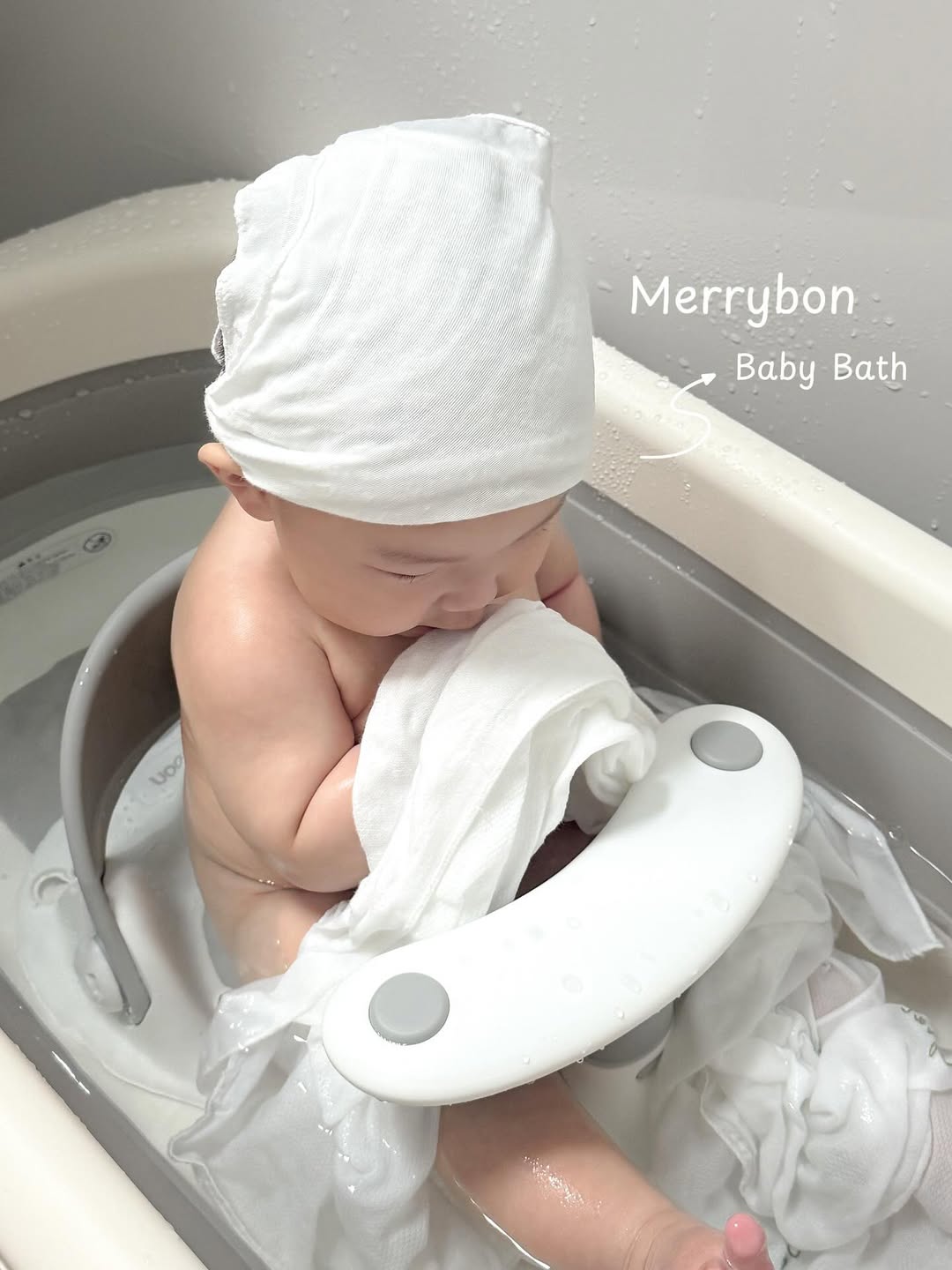 메리본 신생아 아기욕조 싱크대 목욕 접이식