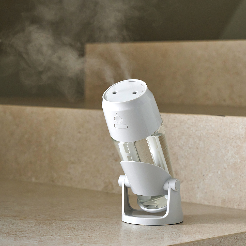 프롬비 더블미스트 진동자 교체형 유리 글래스 듀얼 미니 탁상용 무선가습기 FG280