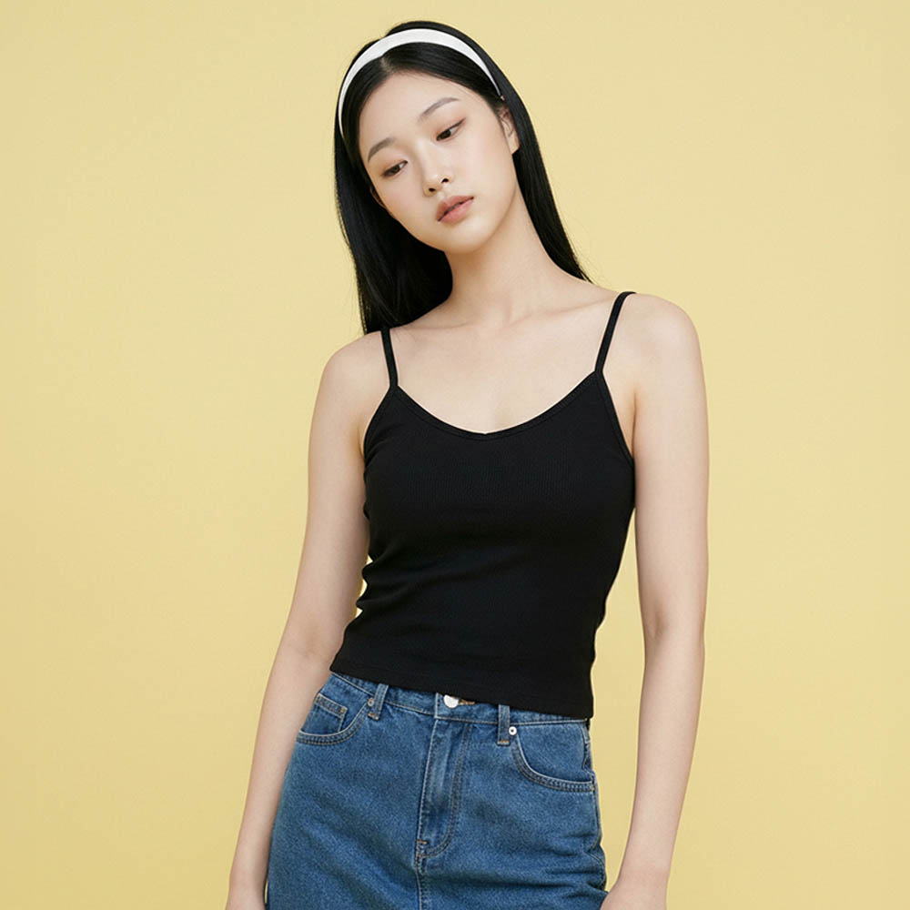 러닝 캐미솔 캡내장 심리스 크롭 브라탑 슬리브리스 나시 브라캐미솔 - 상세 이미지 4