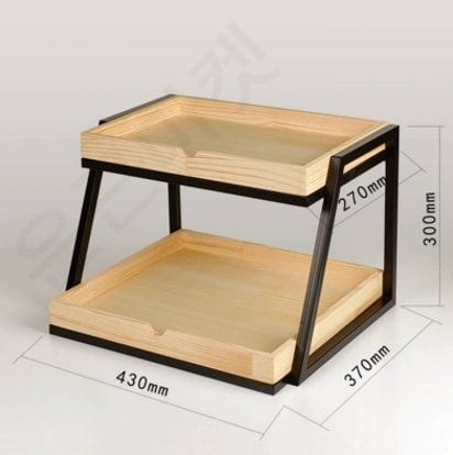 [해외]베이커리 쇼케이스 3단 디저트 빵 M